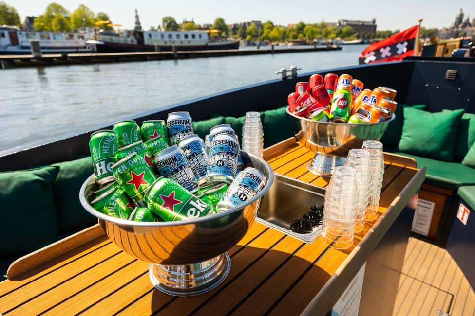 Amsterdam: Guided Open Boat Canal Cruise Including Drink - Electric open-boat comfort: breeze, but with a plan