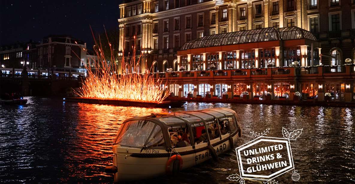 Amsterdam: Light Festival Boat with Unlimited Drinks Option - Key things to know before you go