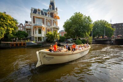 Amsterdam Luxury Canal Cruise + Unlimited Drinks & Bites option - The Jordaan to Prinsengracht stretch: Anne Frank, church towers, and old canals