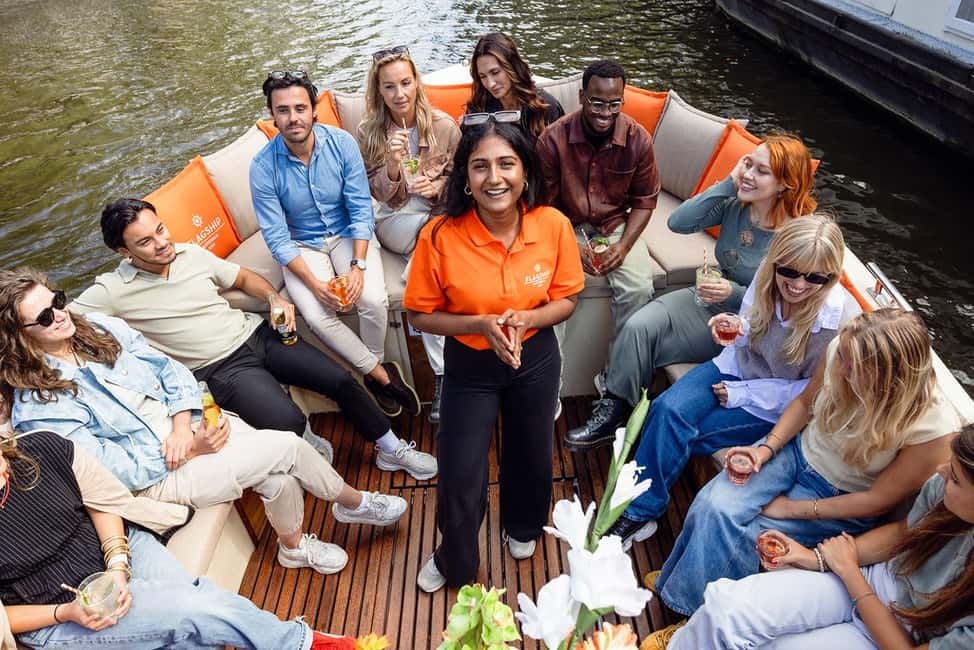 Amsterdam: Open Boat Cruise option Unlimited Drinks & Bite - FAQ