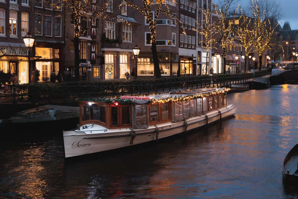 Amsterdam: Open Boat Cruise option Unlimited Drinks & Bite - What You’ll See Along the Canals in 1–1.5 Hours