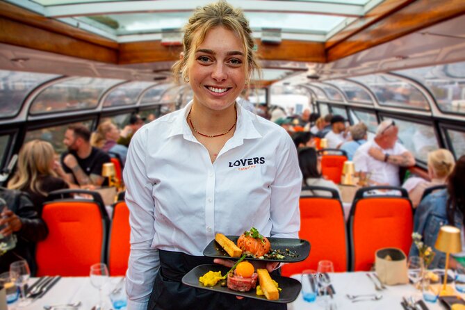 Dinner Canal Cruise Amsterdam: 4-Courses Including Drinks - Flower Market, the Nine Streets, and the Red Light District from the canal